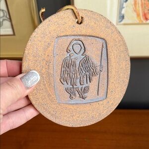 Ed drahanchuk era  Rustic Brown Ceramic Wall Hanging